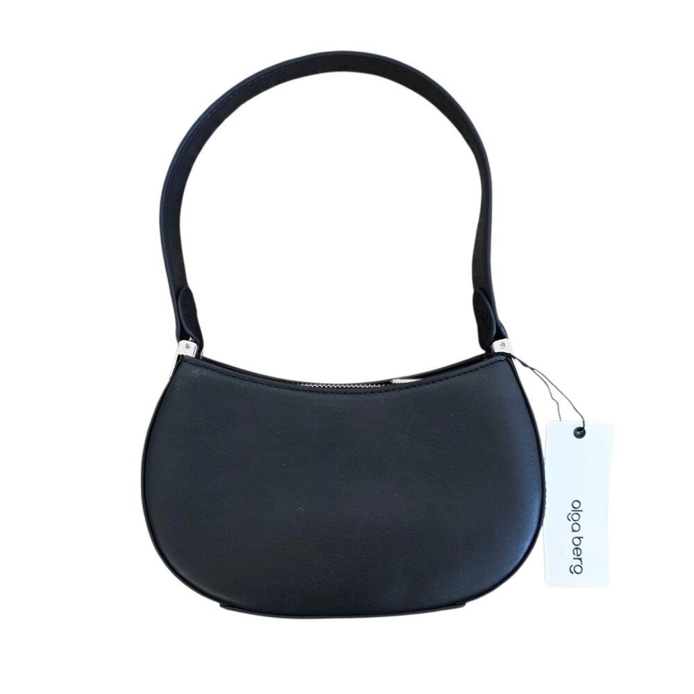 Olga Berg Revolve Black and Silver Rhinestone Crystal Shoulder Bag Mini Purse - Picture 3 of 7